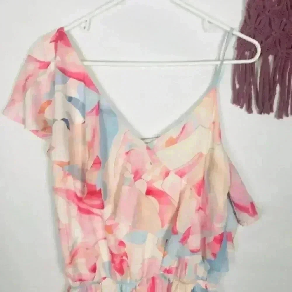 1. State One Shoulder Ruffle Romper‎ Size Small - Picture 5 of 8